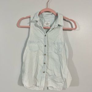 American eagle light wash denim tank